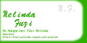 melinda fuzi business card
